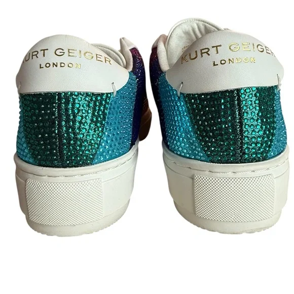 NWOT Kurt Geiger Multicolor Striped Sneakers - Picture 7 of 9